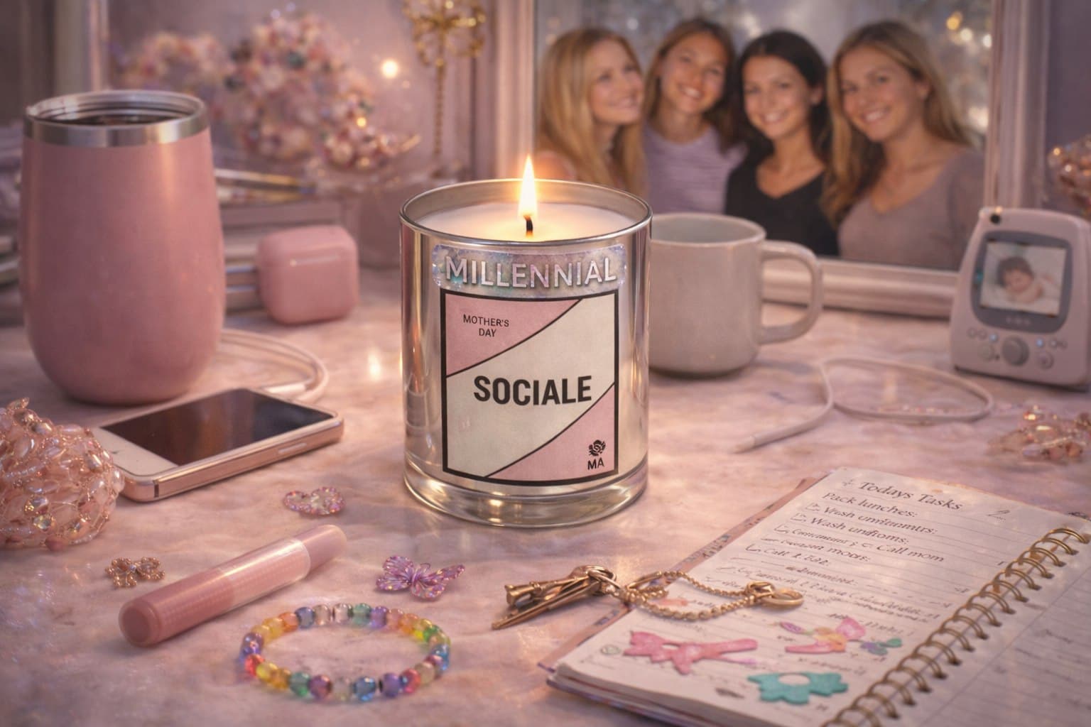 SOCIALE Millennial Ma - Mom Morning Routine with Coffee & Baby Monitor